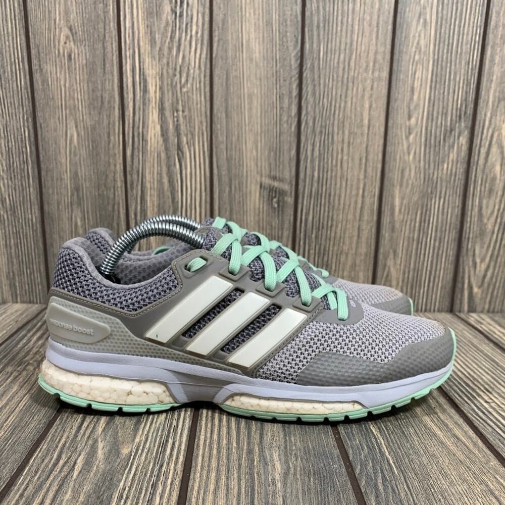 Adidas Women Response Boost Sneakers Athletic Running Shoes B33496‎ 6 Gray Mint